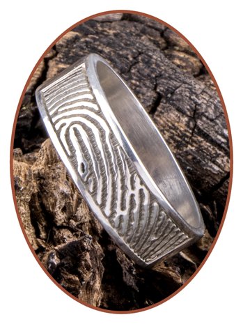 JB Memorials Sterling Zilveren Vingerafdruk Gedenk Ring - RB067VA