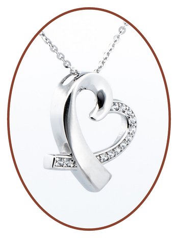 925 Sterling Zilveren 'in my heart' Ashanger - Z017