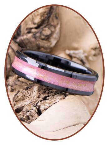 As Ring - 'Pink Black' - 6 of 8mm breed - JRB145B-4M2B