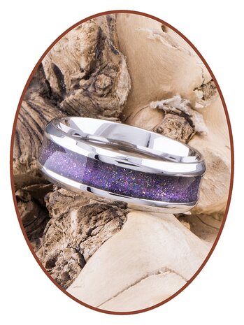 JB Memorials Edelstalen As Ring 'Bright Violet' - CRA010