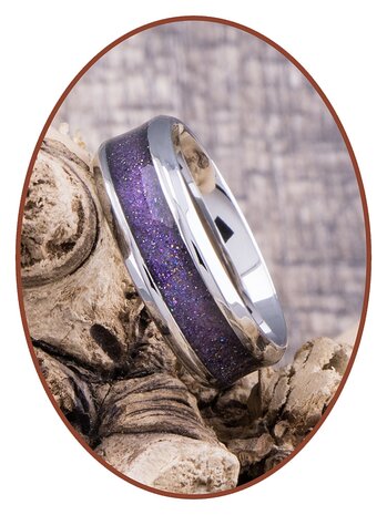 JB Memorials Edelstalen As Ring 'Bright Violet' - CRA010