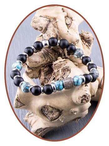 JB Memorials Synt. Turquoise Onyx Stone As Armband - KHA034