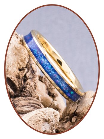JB Memorials Tungsten Carbide Dames 'Ocean Blue' As Ring 4mm - RB143E