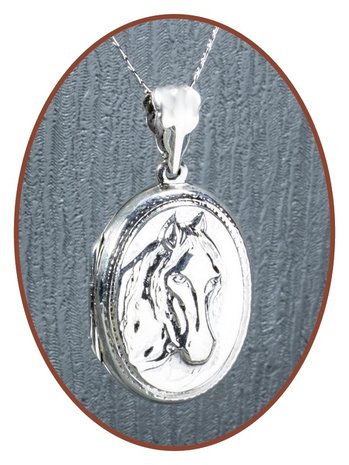 925 Sterling Zilveren 'Paarden' Assieraad / Medaillon - ZSP222