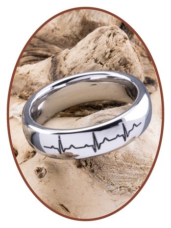 Tungsten Carbide Dames Graveer Gedenk Ring - TUR7401