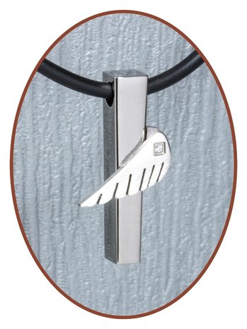 Titanium JB Memorials Premium 'Angelwing' Design Ashanger - T004