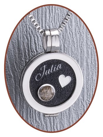 316L Edelstalen JB Memorials Black Locket Ashanger - RSP072B