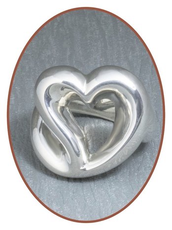 JB Memorials Sterling Zilveren XL Dames 'hart' As Ring - RB074