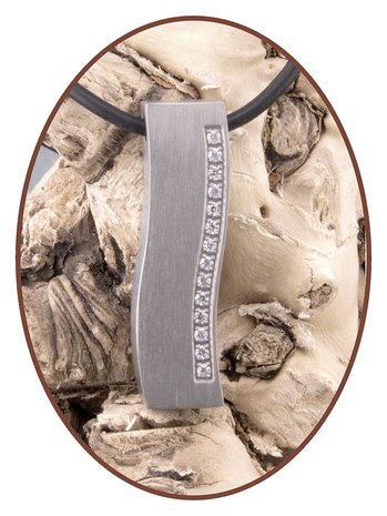 Titanium JB Memorials Premium 'Silver Wave' Design Ashanger - T010