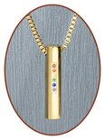 Edelstalen/RVS JB Memorials Premium Goudkleur 'Rainbow' Ashanger - G003