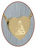 Edelstalen/RVS 'Buddha' Hart Ashanger Goudkleur - G304H