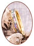 JB Memorials Tungsten Carbide Dames Multi Color As Ring 4mm - JRB143A