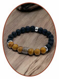 JB Memorials Lava en Natural Stone As Armband - KHA031