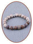 JB Memorials Pietersiet en Mayfanite Kralen As Armband - KHA037