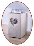 Mini As Urn met Waxine - Theelichthouder Hart  - HMP615G