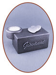 Mini As Urn met Theelichthouder 'Name & Hearts'  - HMP661B