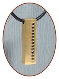 Titanium JB Memorials Premium Goudkleur Design Ashanger - T001