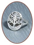 JB Memorials Sterling Zilveren Dames 'Levensboom' As Ring - RB132