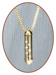 Edelstalen/RVS JB Memorials Premium Goudkleurige Zirconia Ashanger - G017