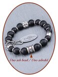 JB Memorials RVS Onyx XL Heren As Armband - KHA016