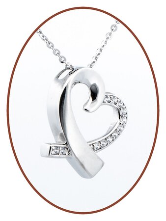 925 Sterling Zilveren 'in my heart' Ashanger - Z017