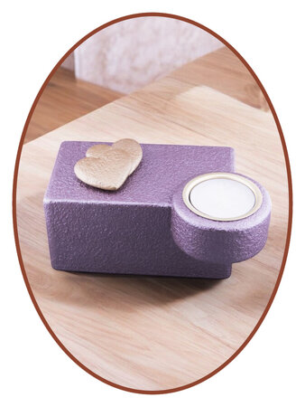 Mini As Urn met Theelichthouder 'Hearts'  - HMP661A