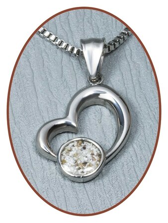 316L Edelstalen JB Memorials 'Hart' Ashanger - RSP119